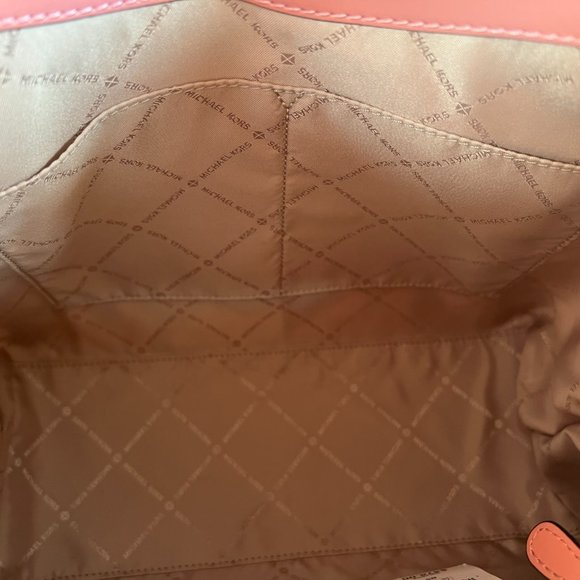 Michael Kors Joan Large Slouchy Hobo Shoulder Bag Sunset Rose Pink - Picture 8 of 10